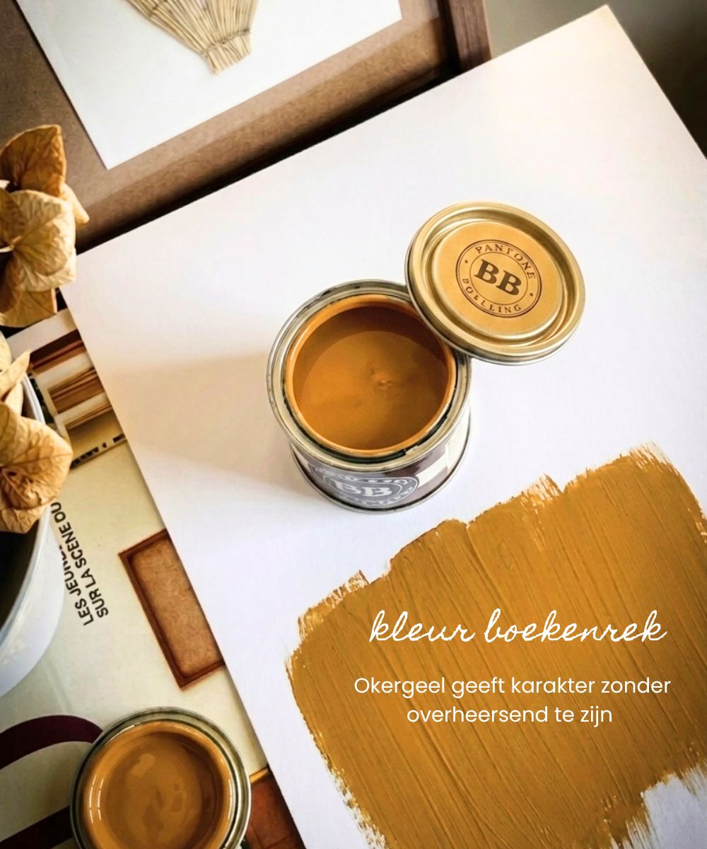 PRE-ORDER Vintage-Bücherregal in Ockergelb