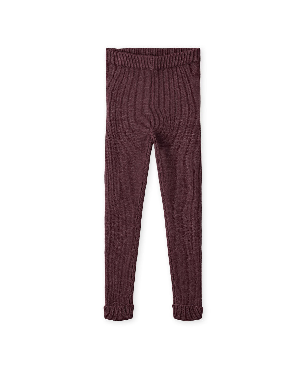 Ripp-Leggings Burgunderrot
