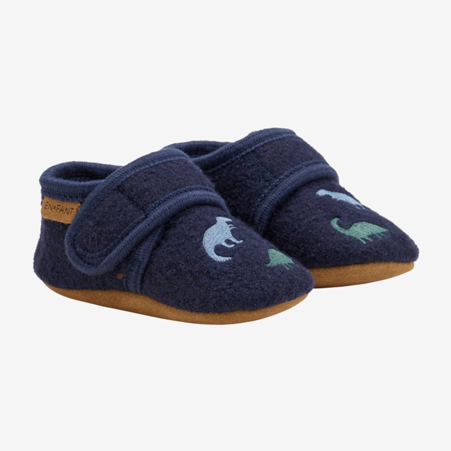 Babyslofjes blauw borduur - Charly's