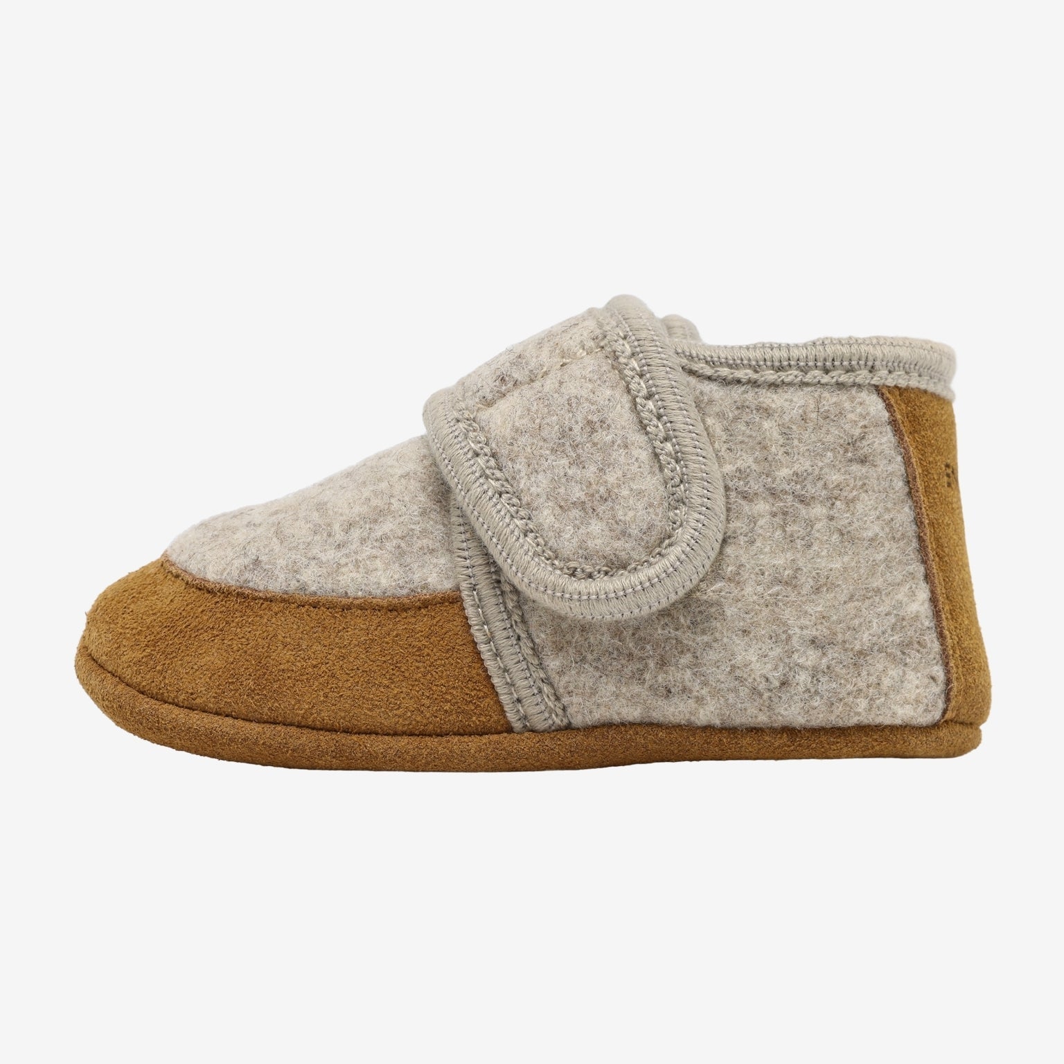 Babyslofjes sand suede rand - Charly's