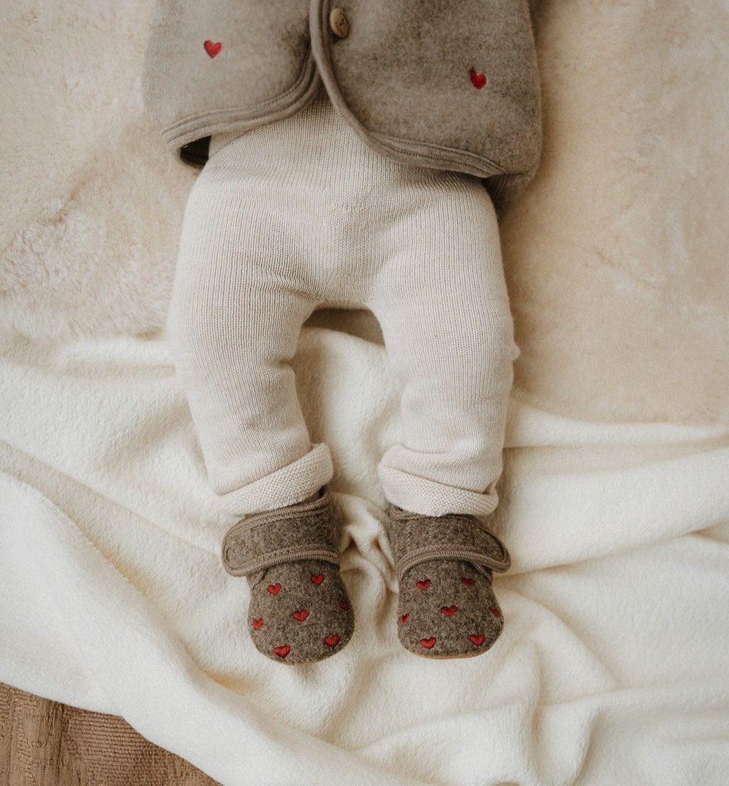 Jasje wolfleece hartjes walnoot limited edition - Charly's