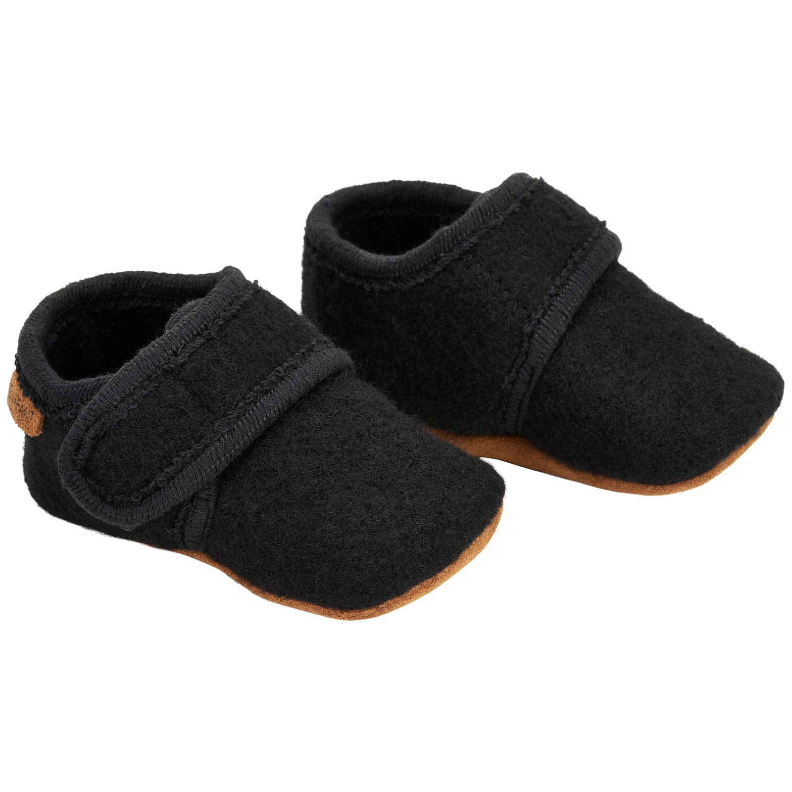 Babyslofjes wool zwart - Charly's