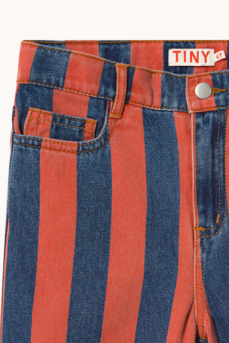 Hose Streifen Denim