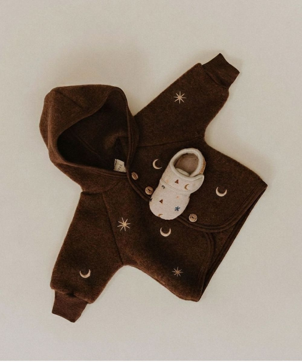 Babyschuhe beige Stickerei Limited Edition