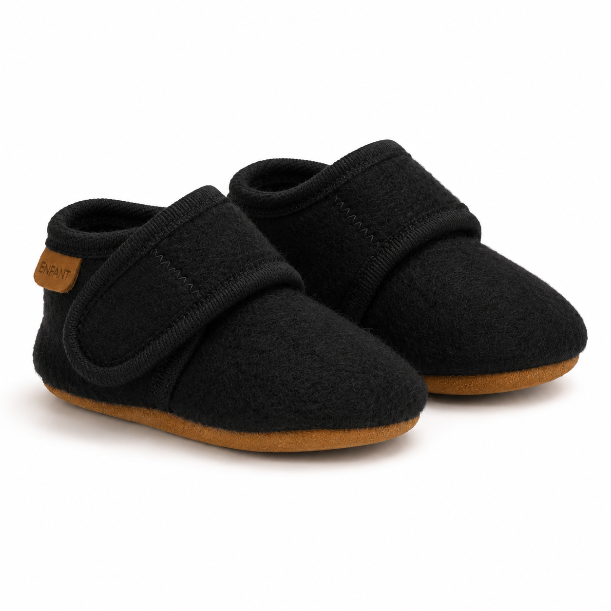 Babyschuhe Wolle schwarz