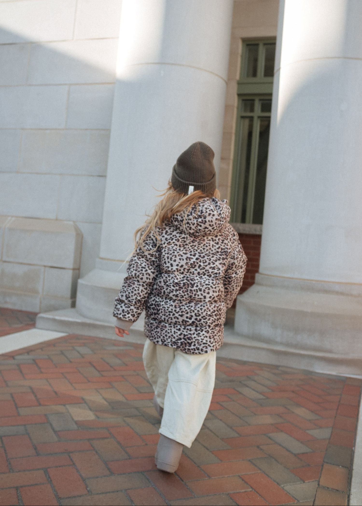 Winterjacke Pinienrinde Leopard Kind