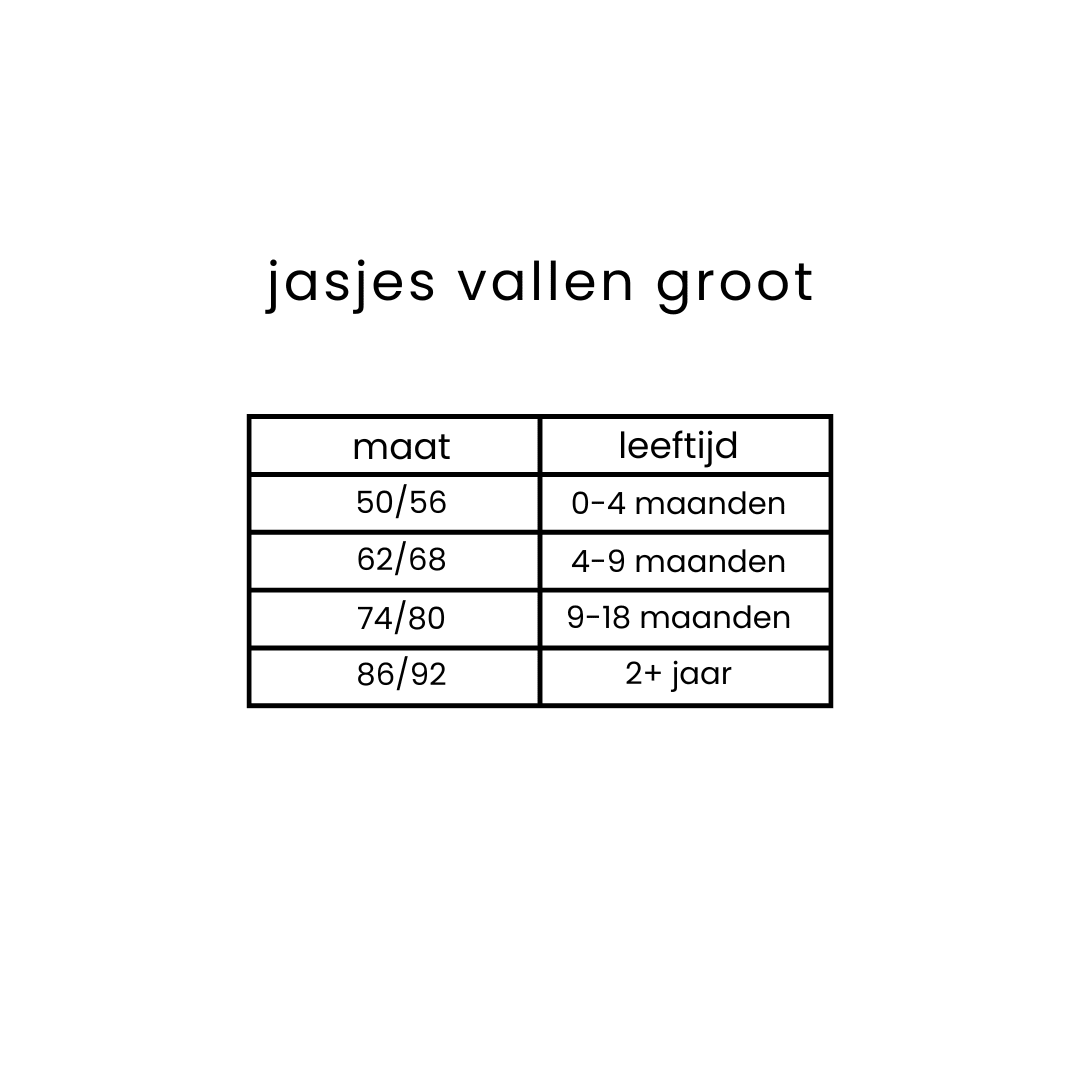 Engel Natur jasje wolfleece jaspis maattabel