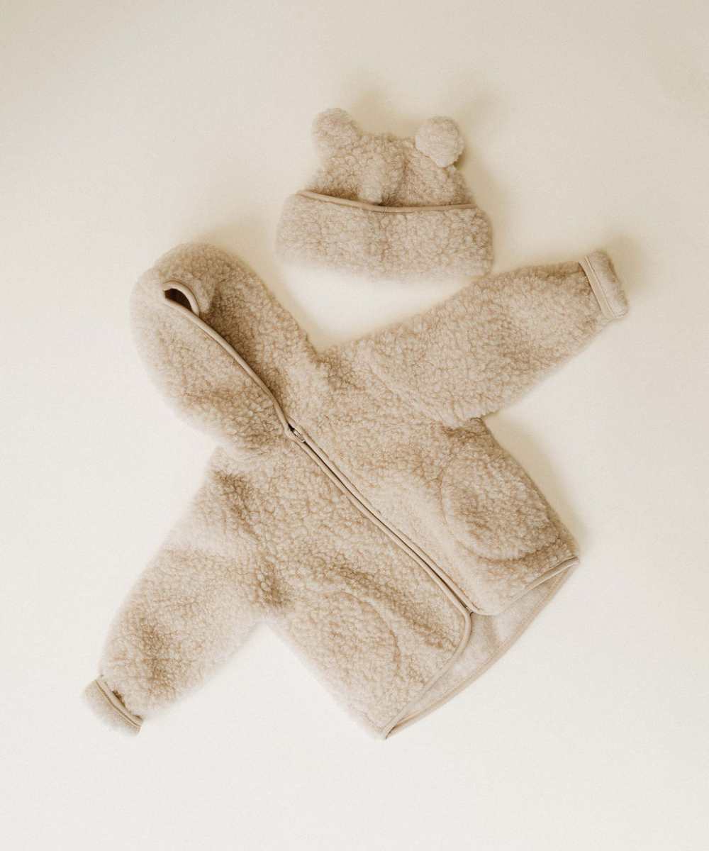 Jasje 100% wol beige