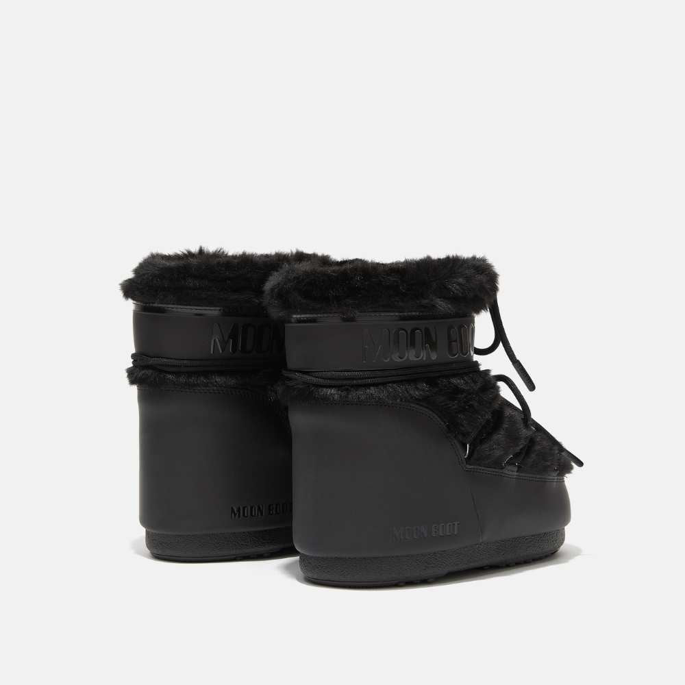 Moon boot zwart bont laag