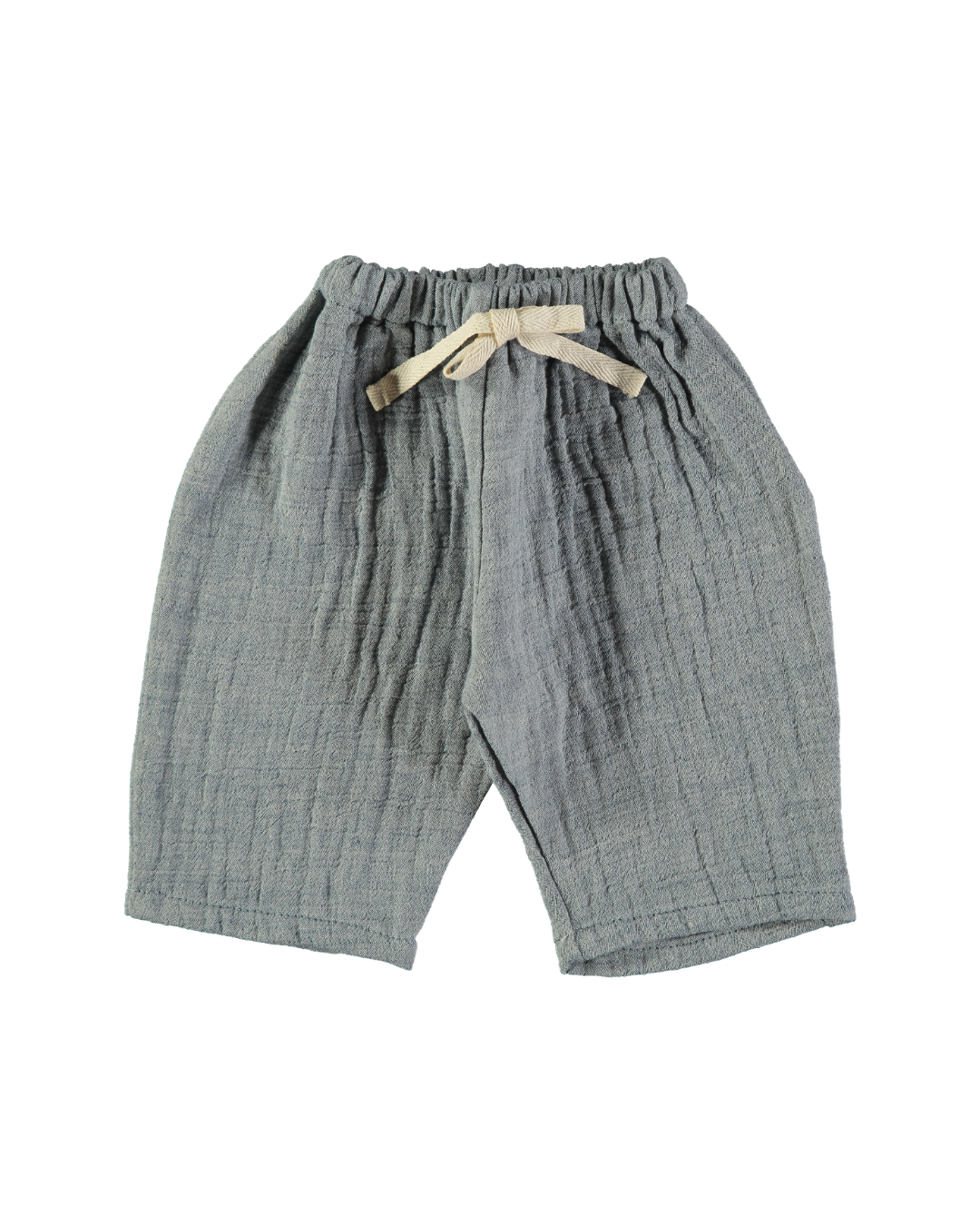 Leinenhose Blau Melange