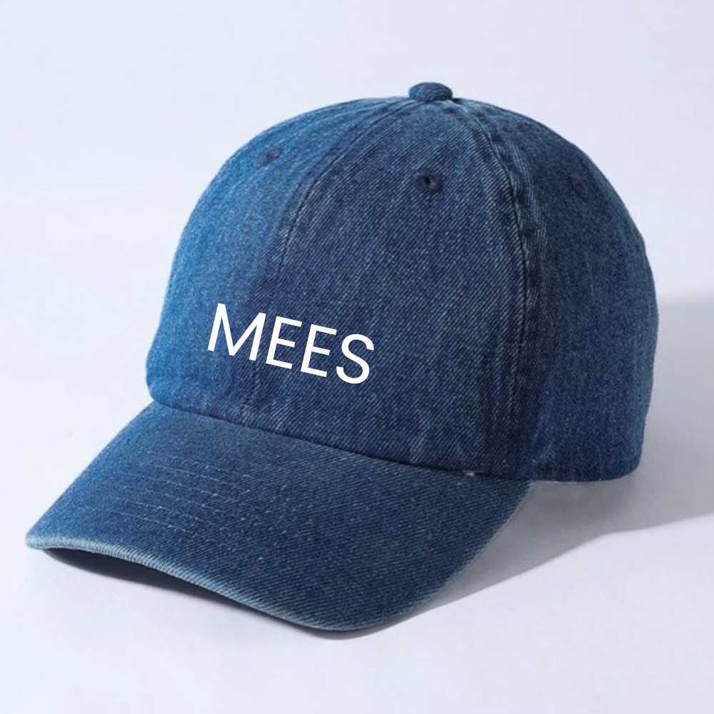Mütze personalisiert Kinder Dark Denim