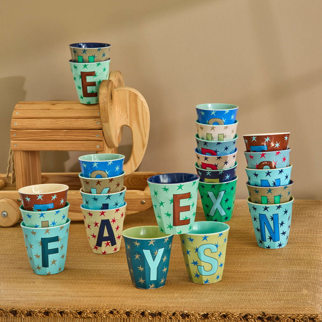 Alphabet-Becher Stück Jungen Sterne