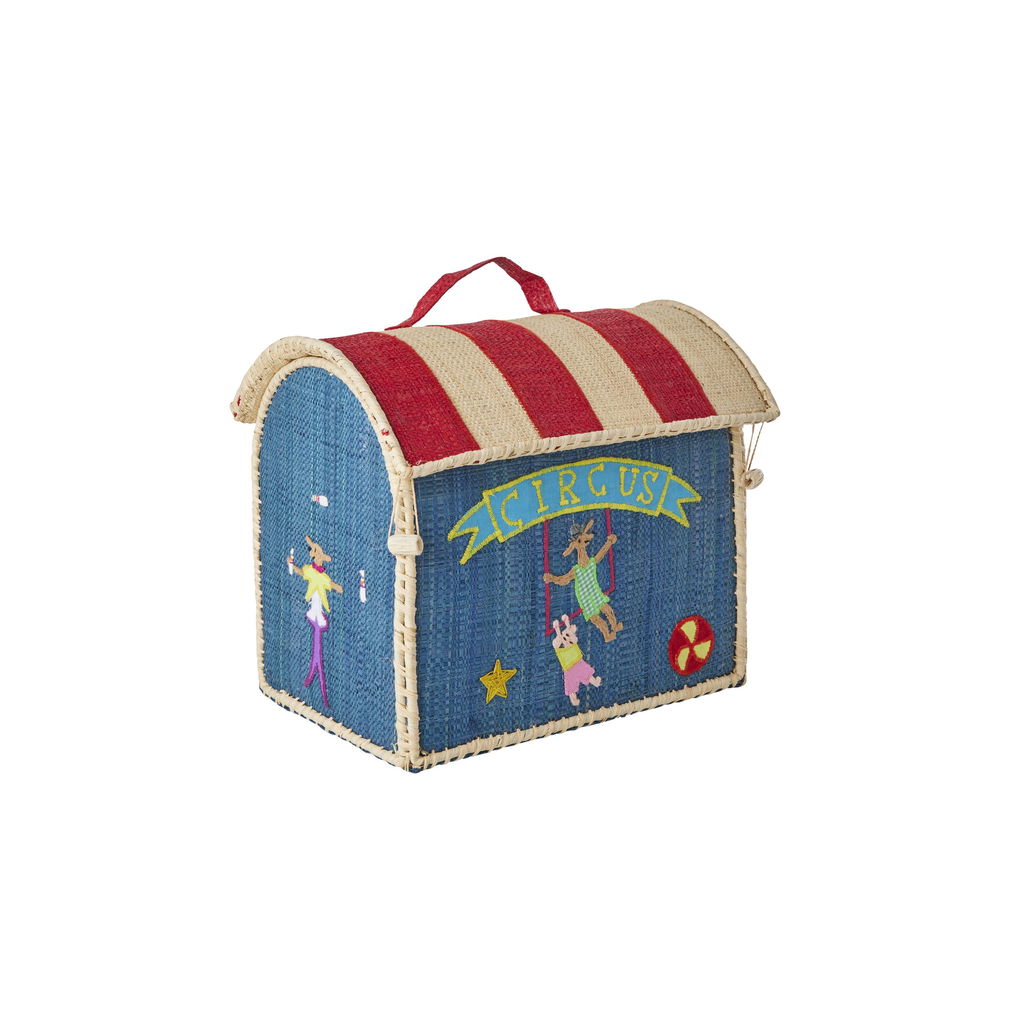 Raffia-Aufbewahrungsbox kleiner Zirkus