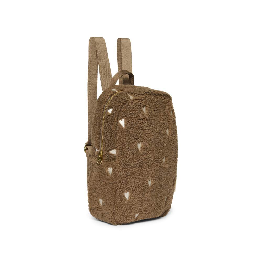 Studio Noos Rugzak teddy hartjes brown