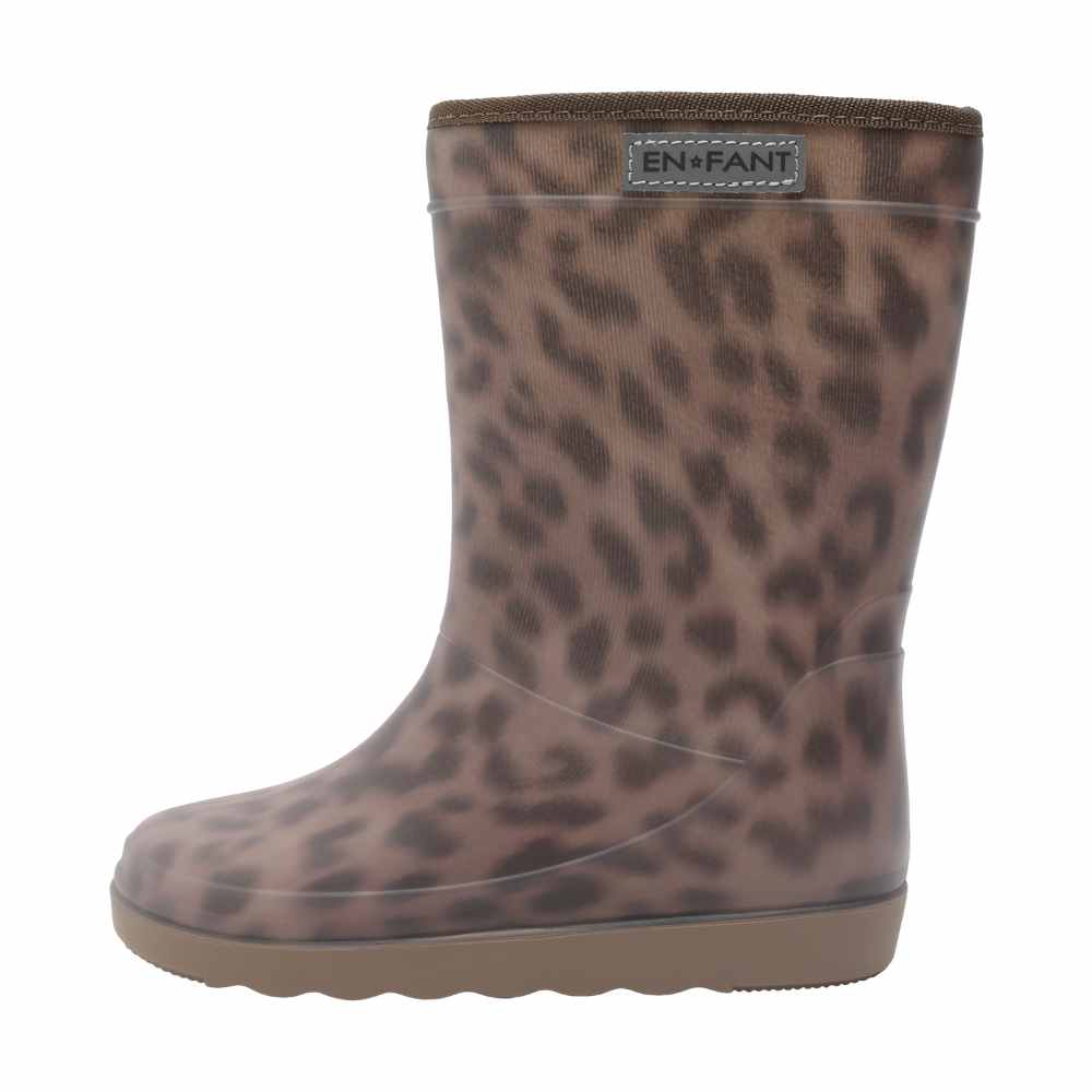Thermoboots leopard pine bark print enfant