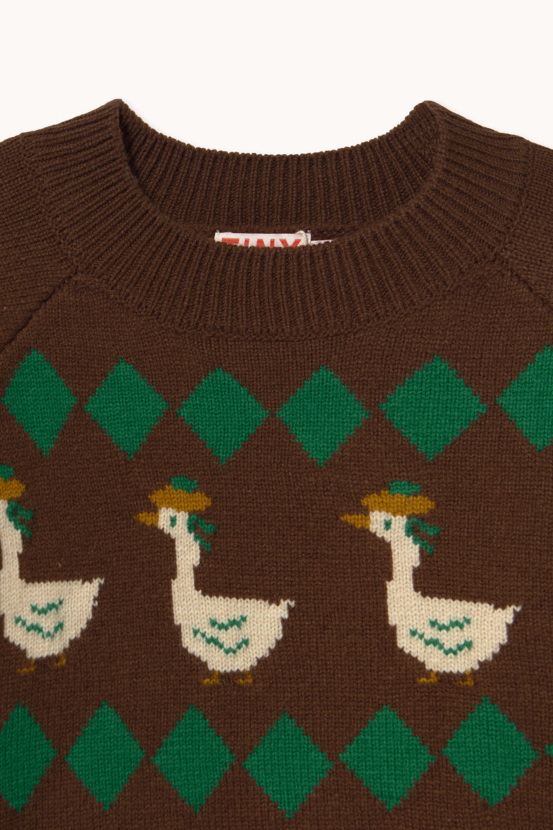 Pullover Gänse 100 % Wolle