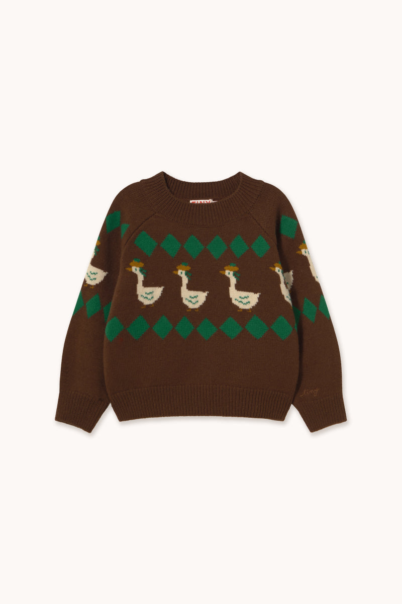 Pullover Gänse 100 % Wolle