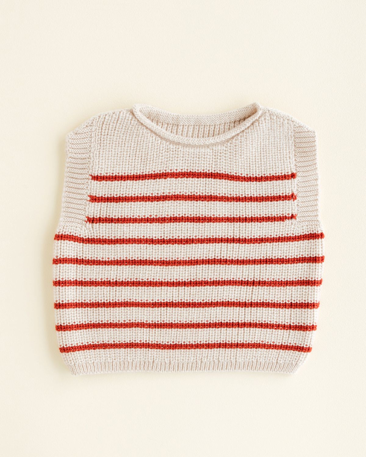 Weste Harvey Baby Creme rot