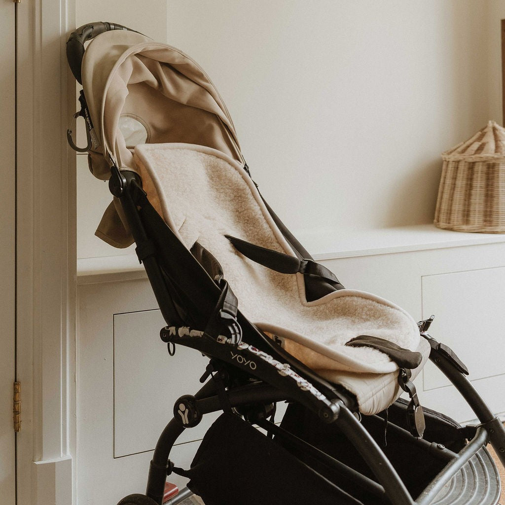 Buggy inleg 100%wol beige