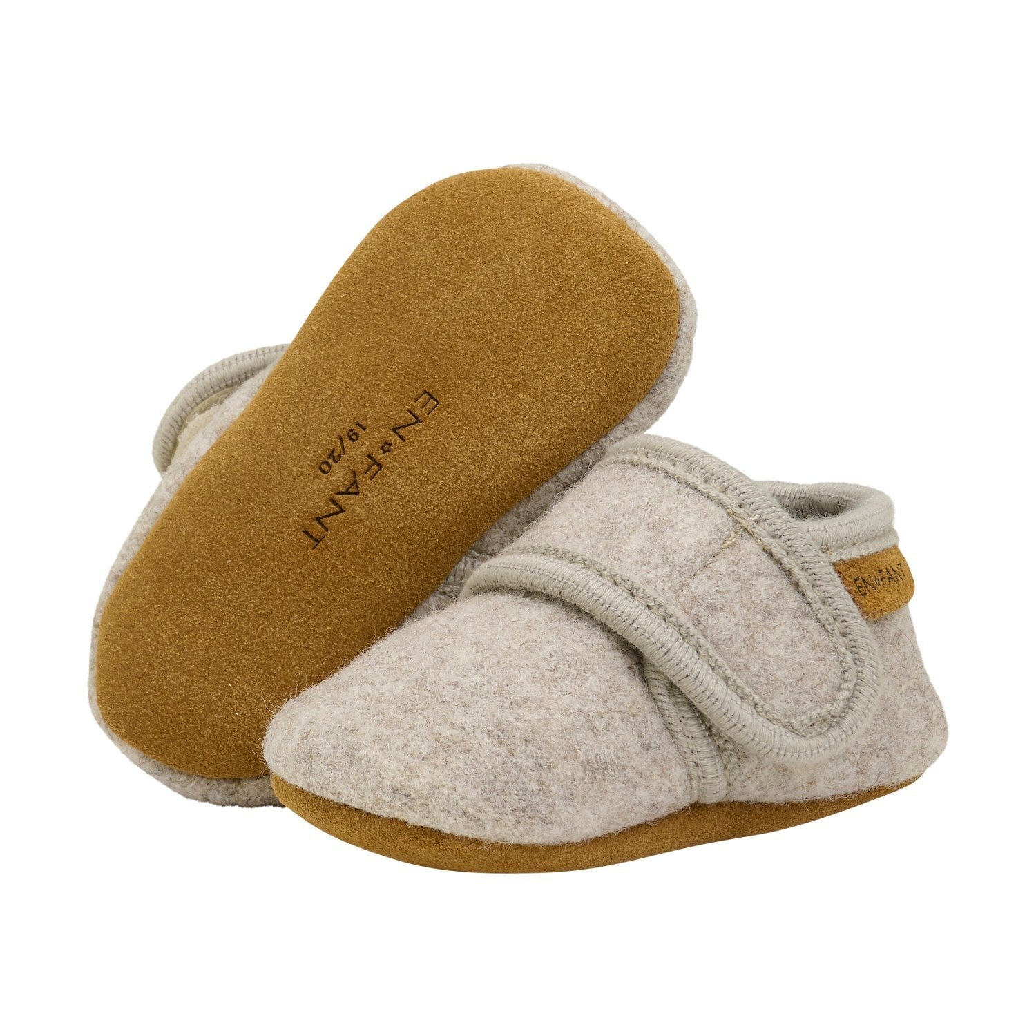 Babyslofjes wool sand melange - Charly's