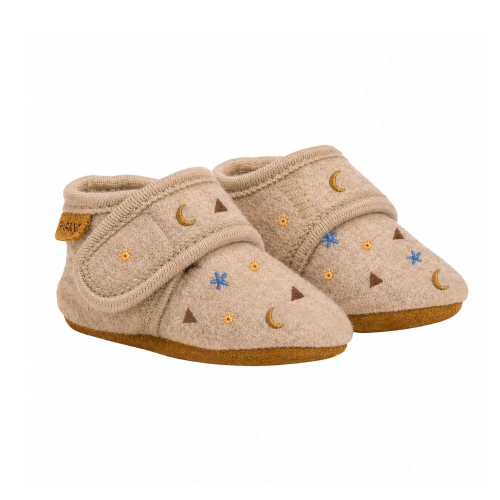 Babyschuhe beige Stickerei Limited Edition