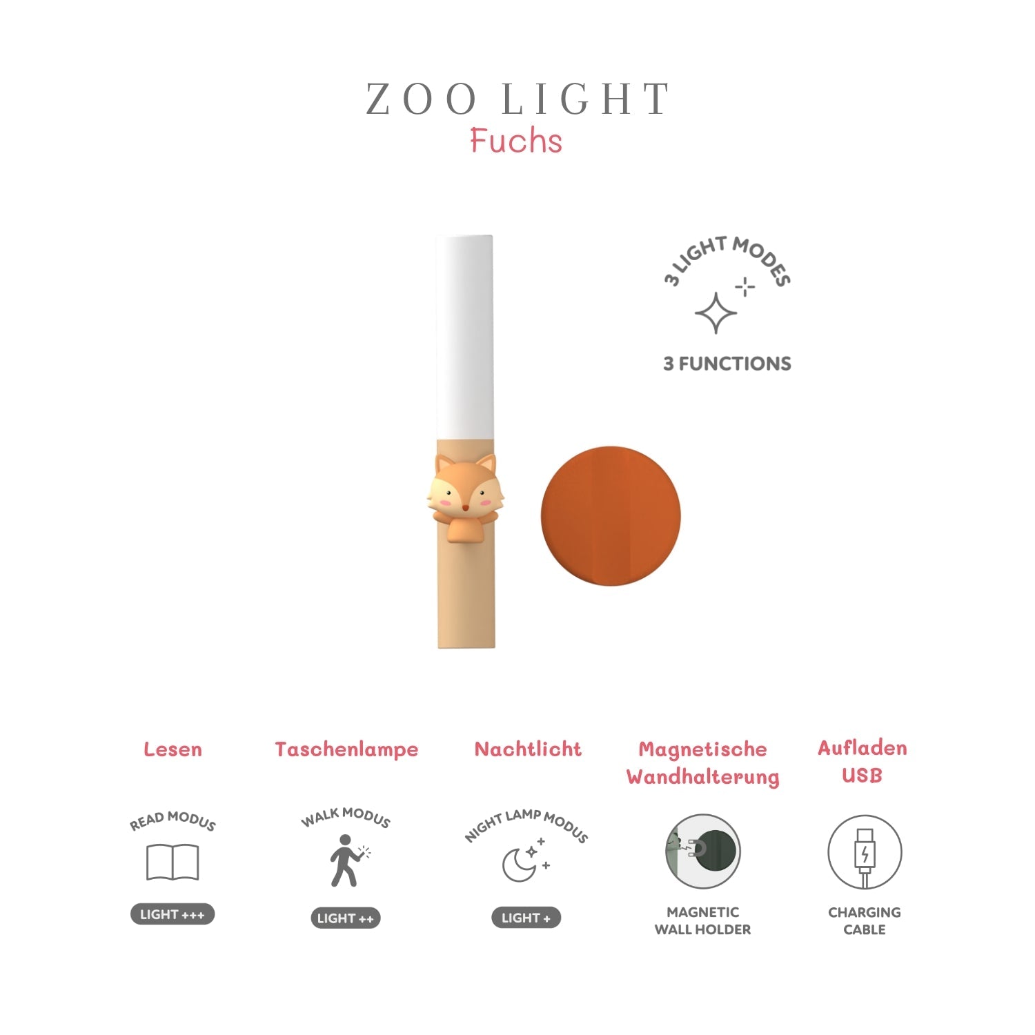 Zoo light zaklamp vos - Charly's