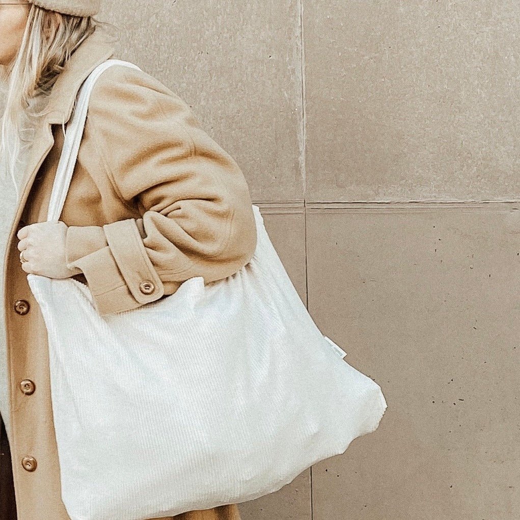 Mom bag white rib - Charly's